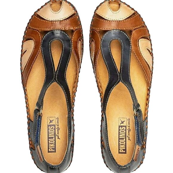 Pikolinos Brandy Leather Slip On Shoes, Woman's Leather Sandals NIB - Picture 3 of 4